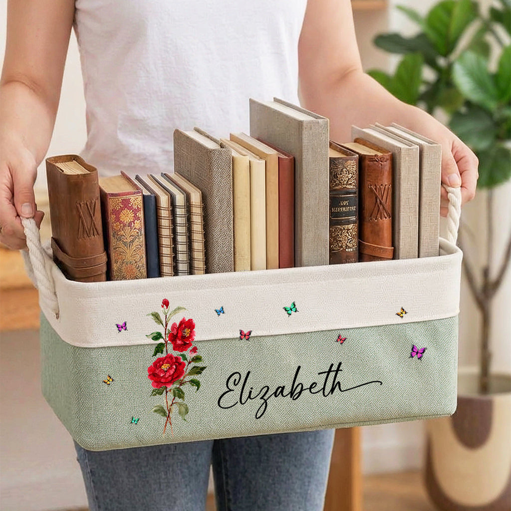 Flowers Power 1 - Personalized Storage Basket