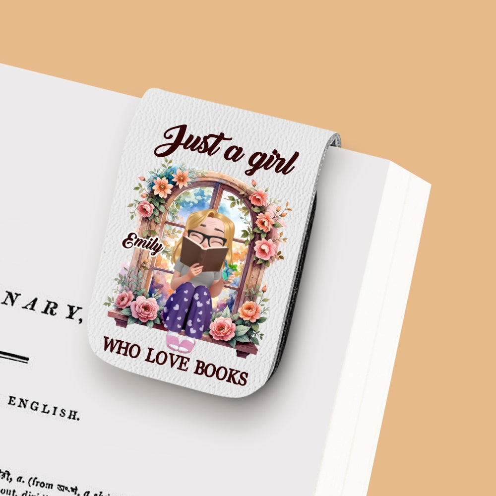 Custom Christmas Birthday Bookish Gifts For Book Lovers, Bookworms • I Am That Girl - Personalized Leather Bookmark