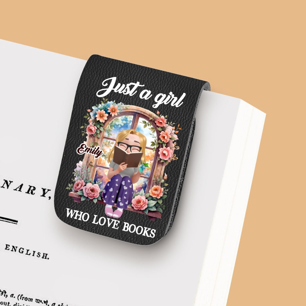 Custom Christmas Birthday Bookish Gifts For Book Lovers, Bookworms • I Am That Girl - Personalized Leather Bookmark