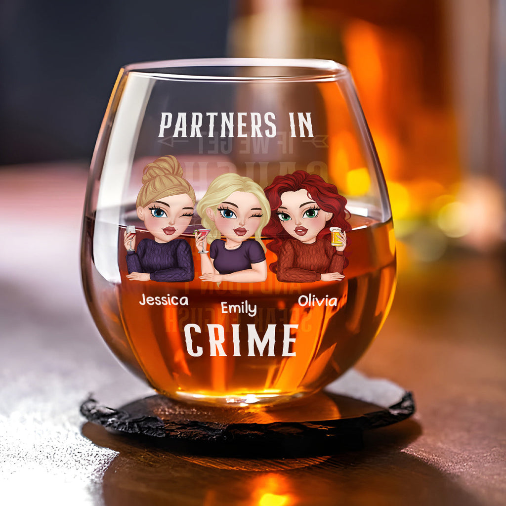 Partners In Crime - Personalized Wine Glass