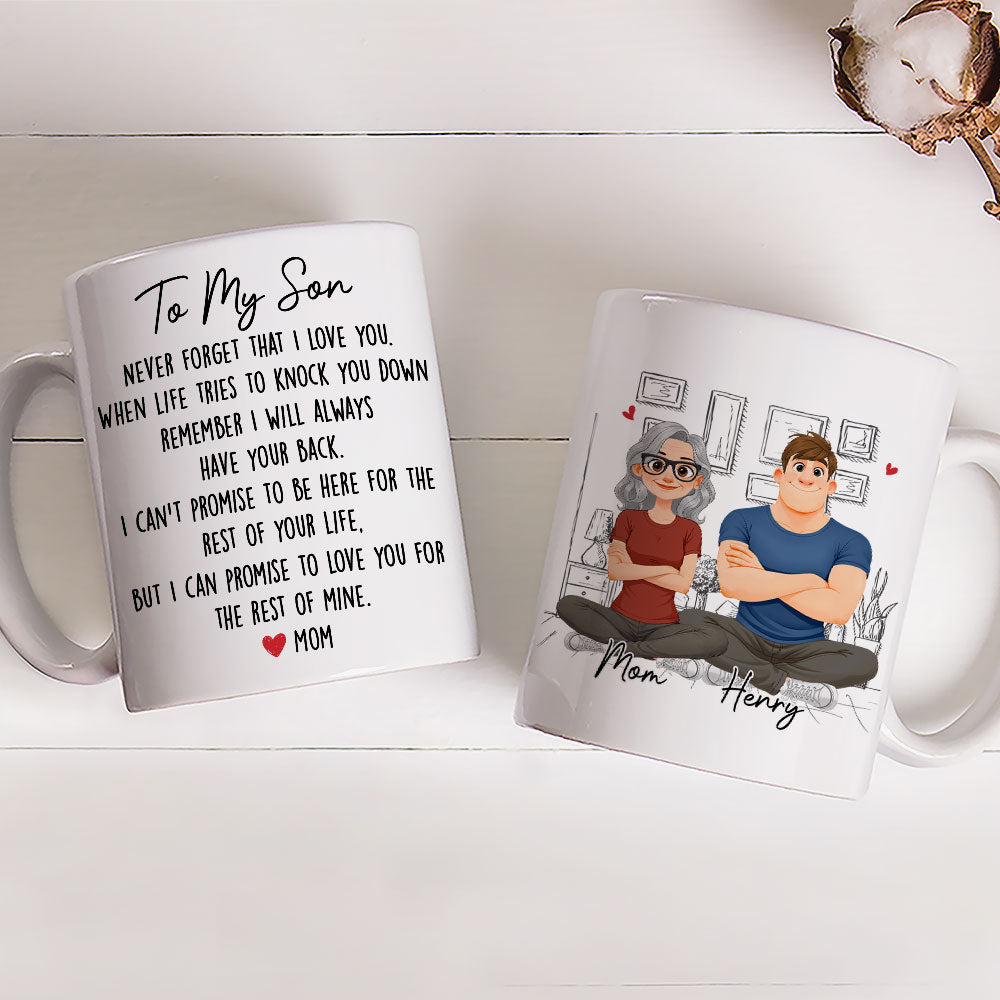 Custom Christmas & Birthday Gift for Son • Never Forget That I Love You - Personalized Coffee Mug
