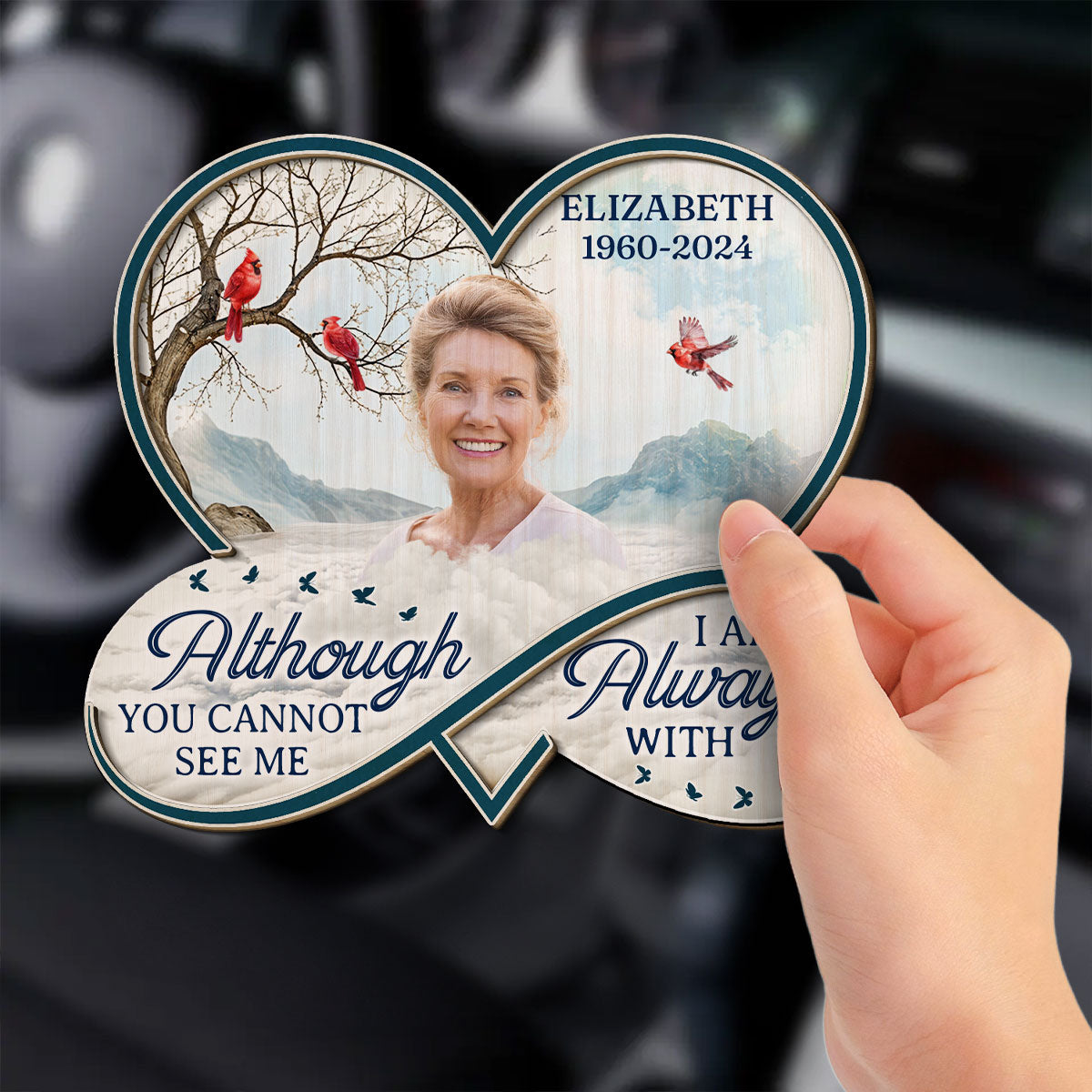 Beside me - Personalized Car Visor Clip
