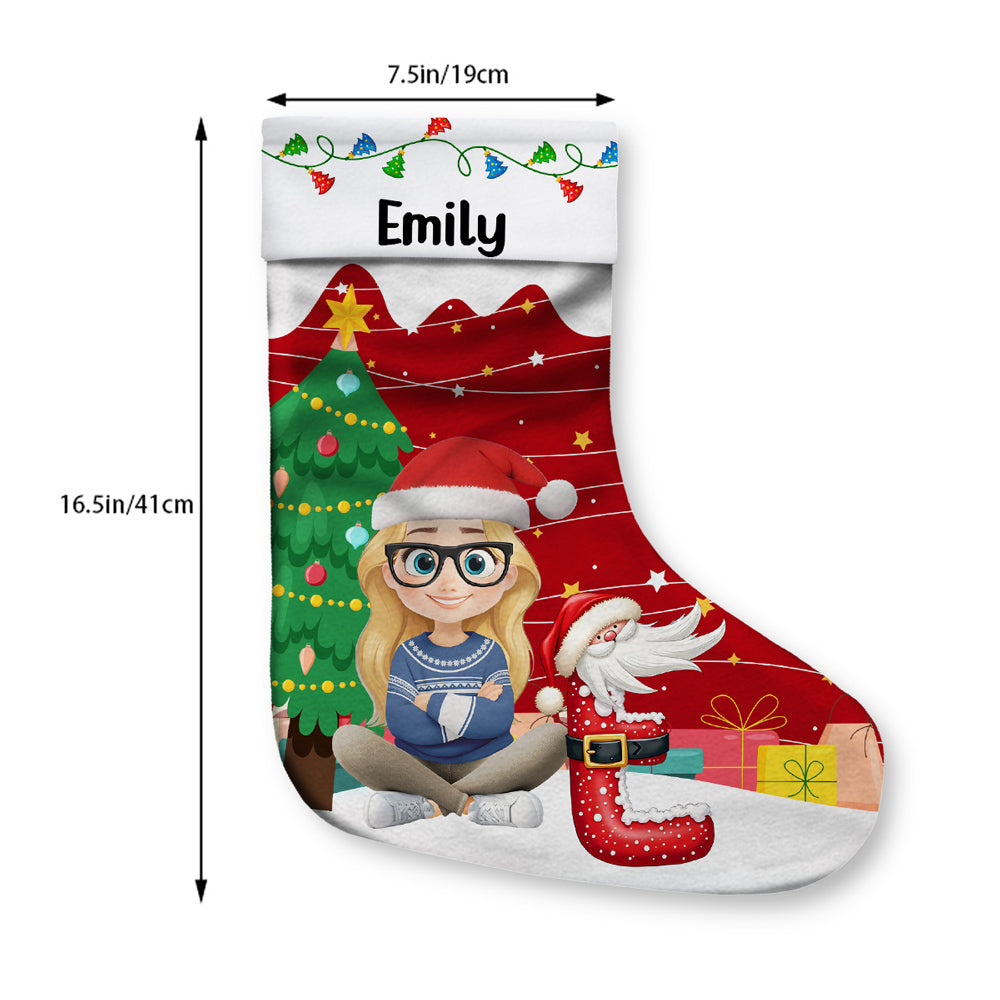 Custom Christmas Gifts for Grandkids, Holiday Decor • Snowbaby - Personalized Christmas Stocking