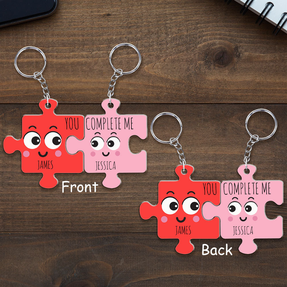 You Complete Me - Personalized Couple Acrylic Keychain
