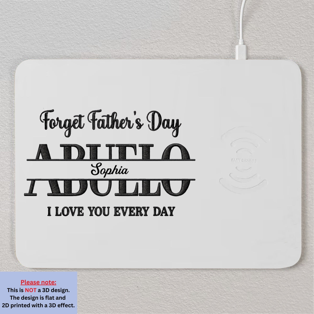 We Love You Every Day - Personalized Charging Mat