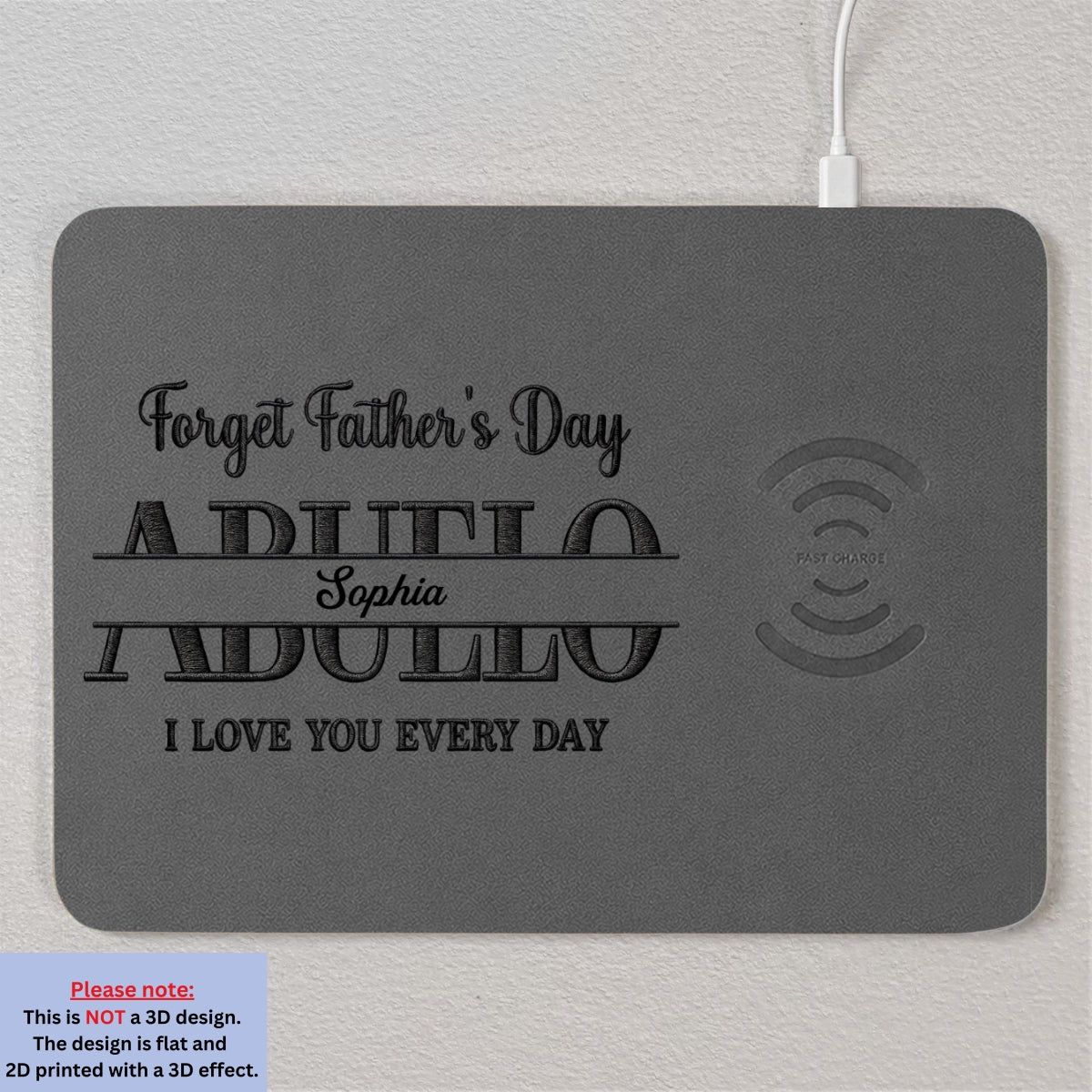 We Love You Every Day - Personalized Charging Mat