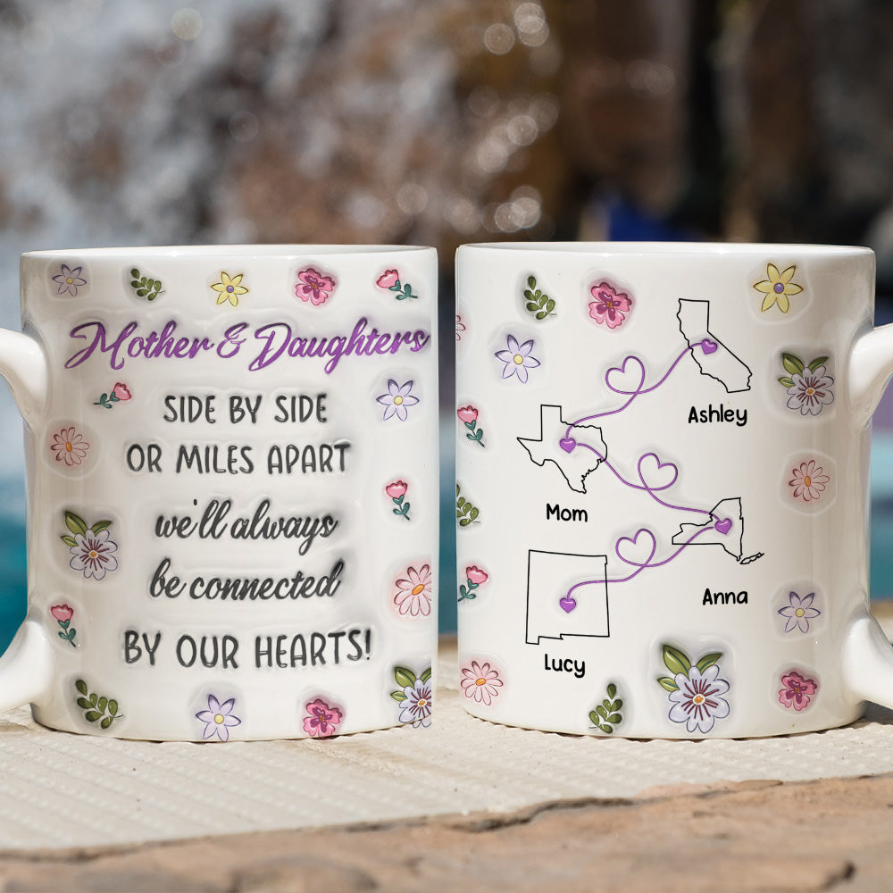 Custom Christmas & Birthday Gift for Mom • Mom And Daughter Unbreakable Bond - Personalized 3D Inflated Effect Mug