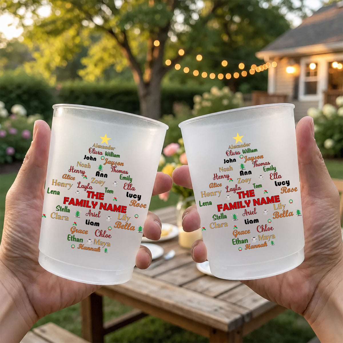 Made For Family Christmas Moments - Personalized Frosted Cup