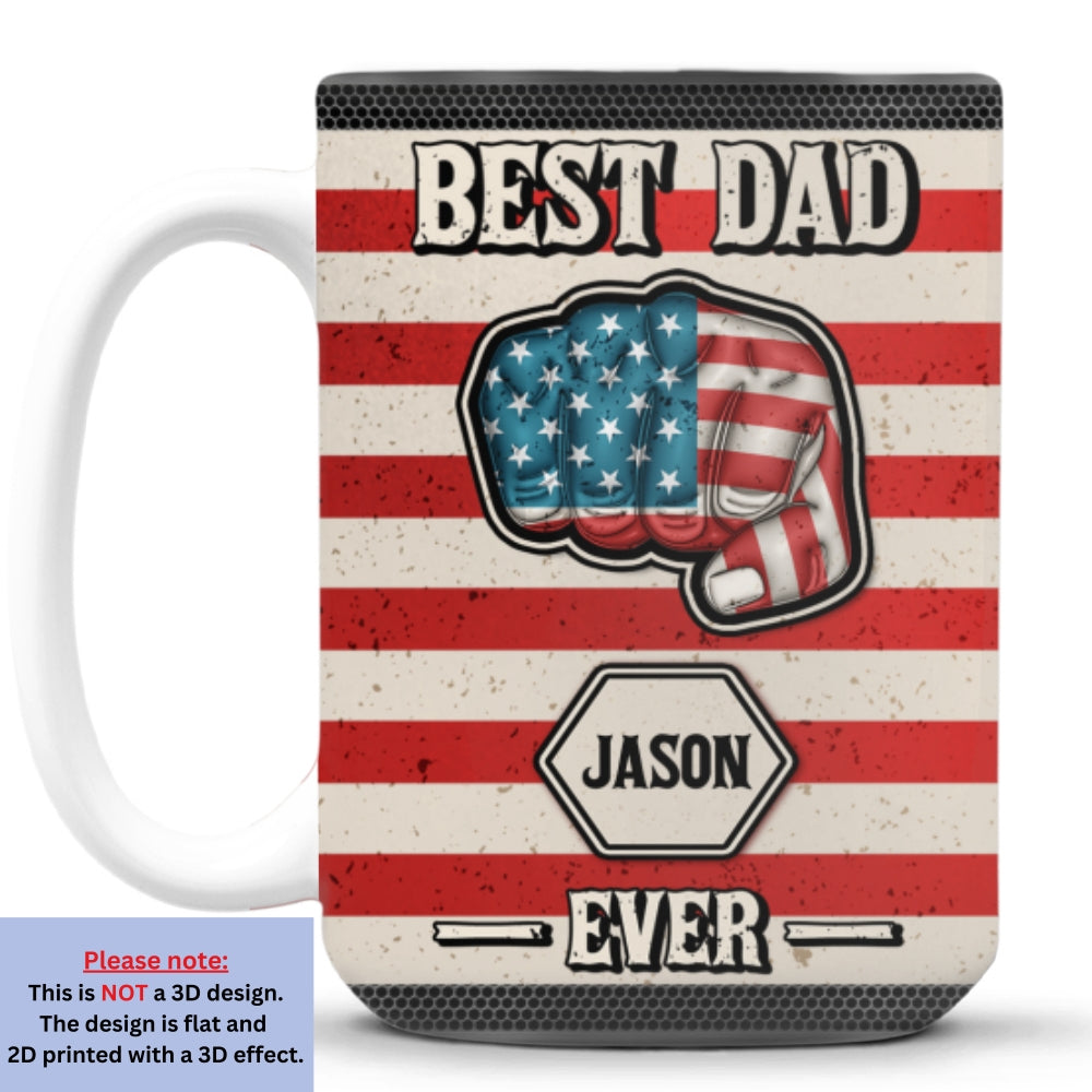 Custom Father's Day, Special Gift for Dad & Grandpa • Strongest Dad - Personalized 3D Inflated Effect Mug