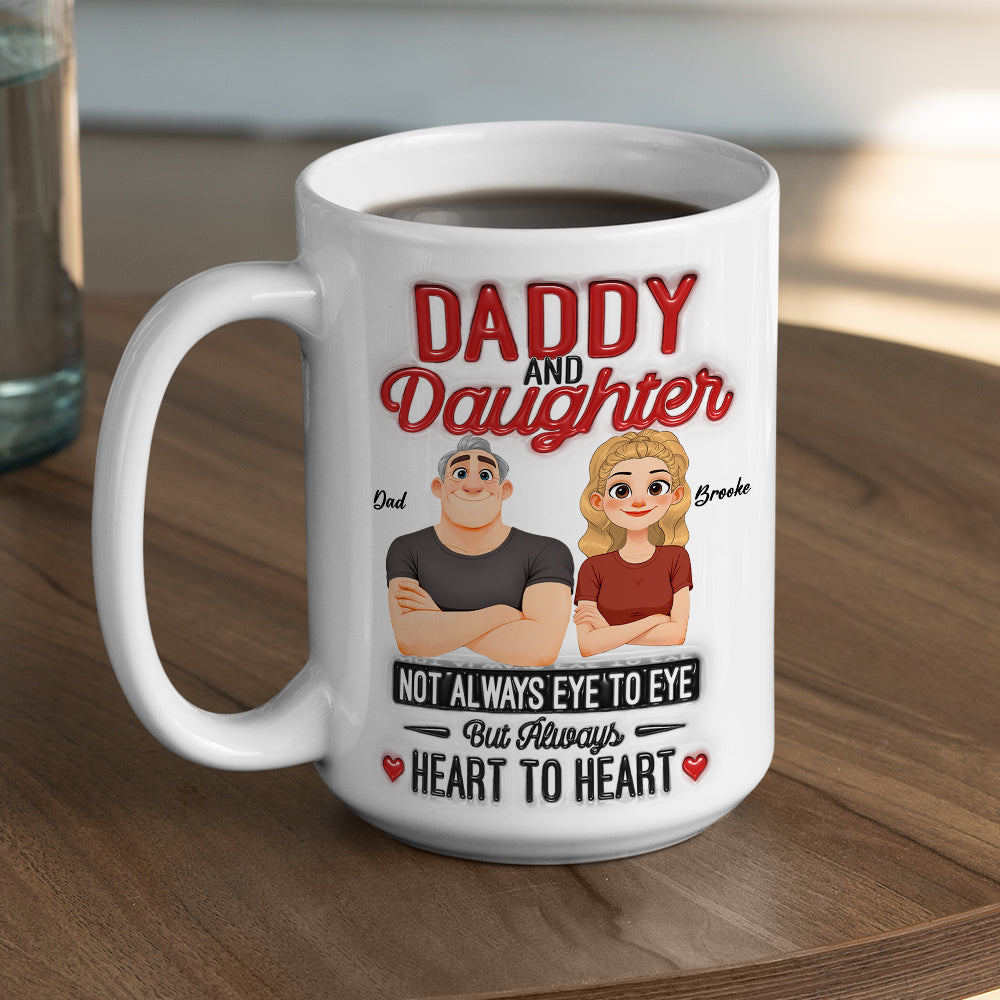 Custom Mother's Day Gift for Daughter • Forever Dad Daughter Love - Personalized 3D Inflated Effect Mug