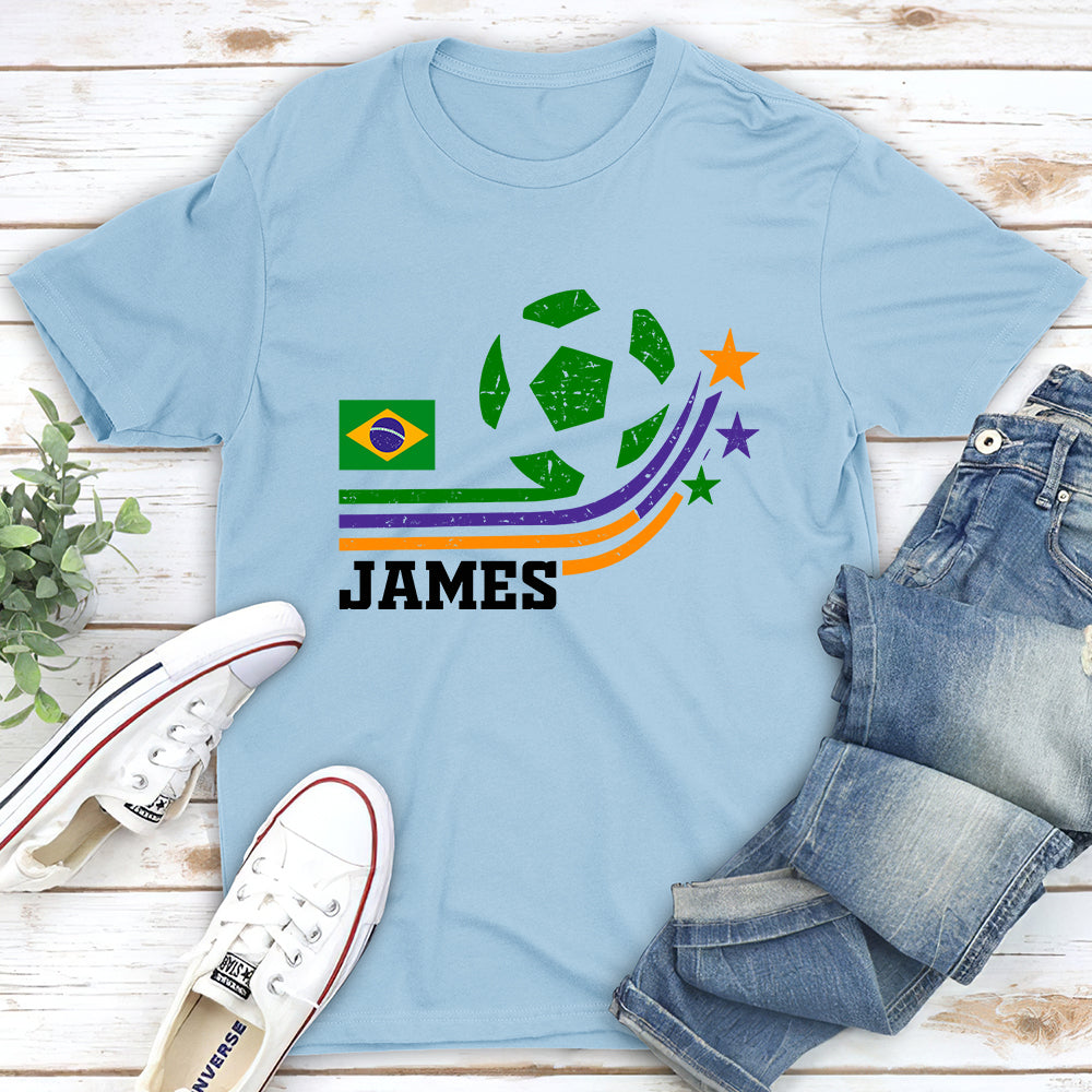 Custom Christmas & Birthday Keepsake Gift • Retro Football - Personalized Shirt