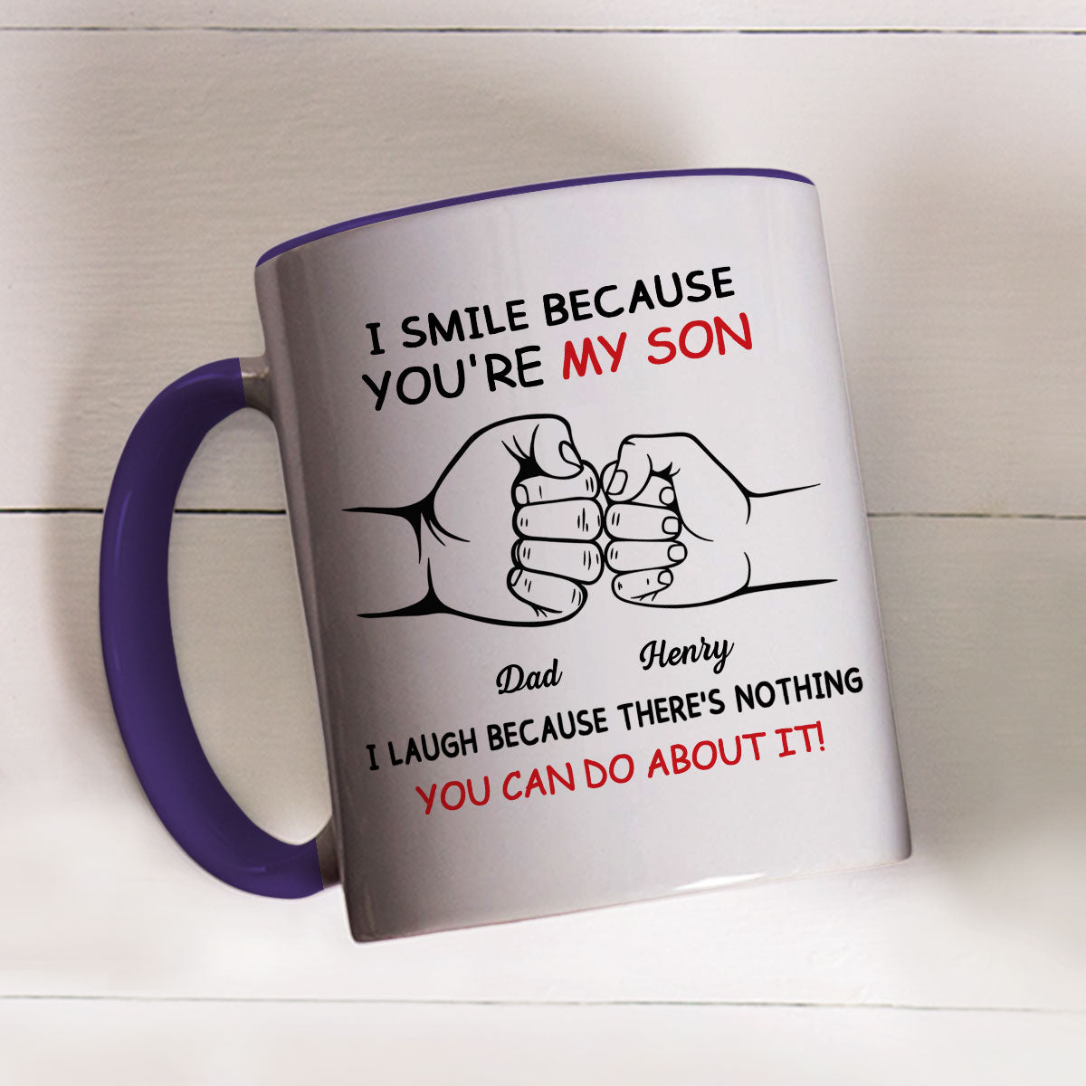 Custom Christmas & Birthday Gift for Daughter • Stuck With Me - Personalized Accent Mug