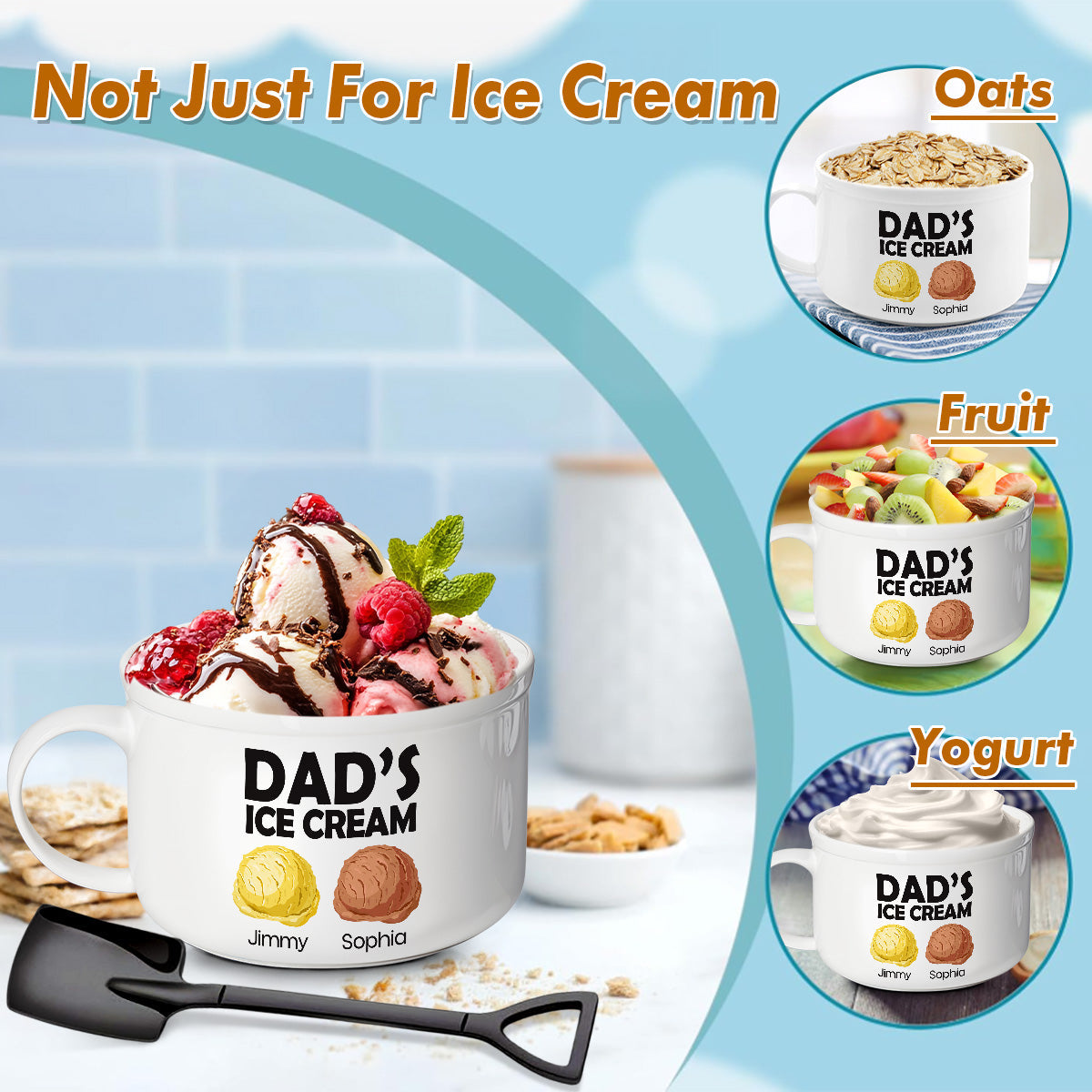 Ice Cream - Personalized Ceramic Bowl