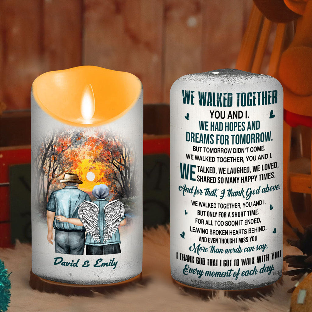We Walked Together You And I - Personalized LED Candle