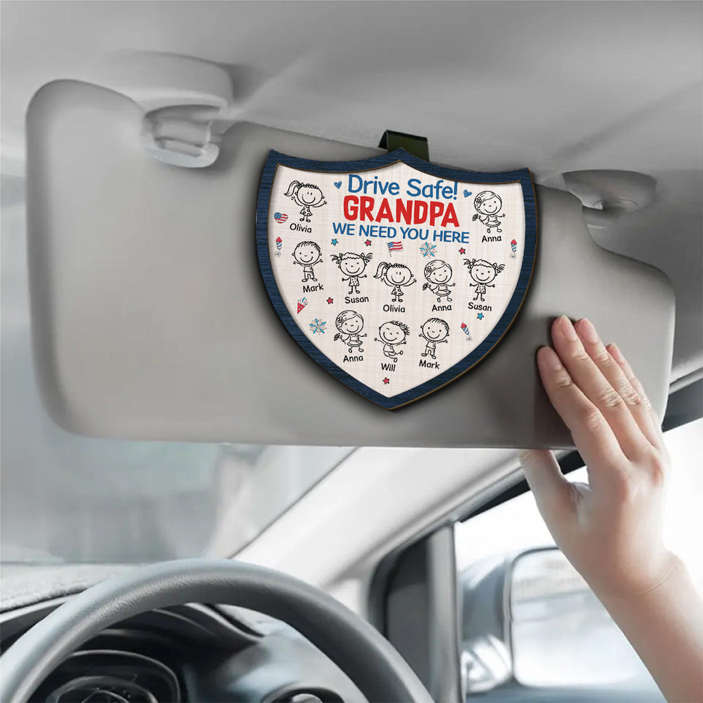 Papa America - Personalized Car Visor Clip