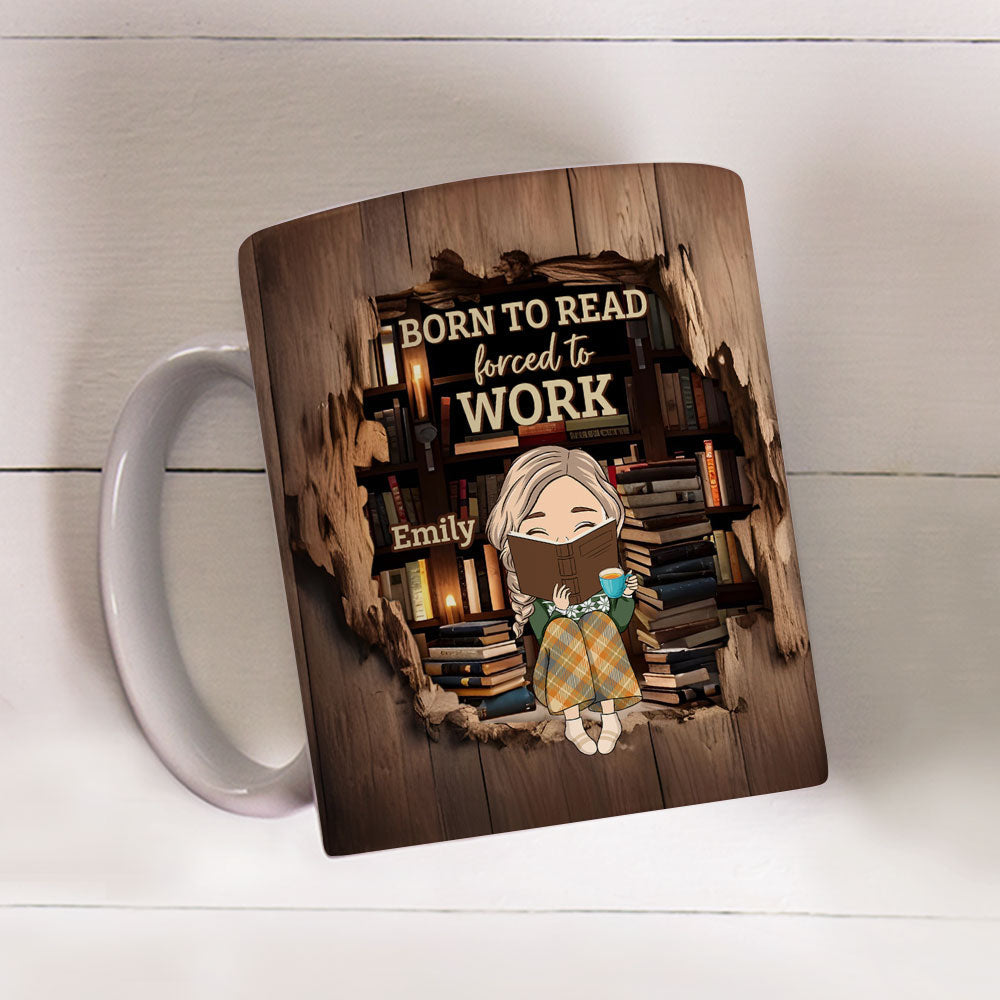 Custom Christmas & Birthday Keepsake Gift • Born To Read - Personalized Coffee Mug