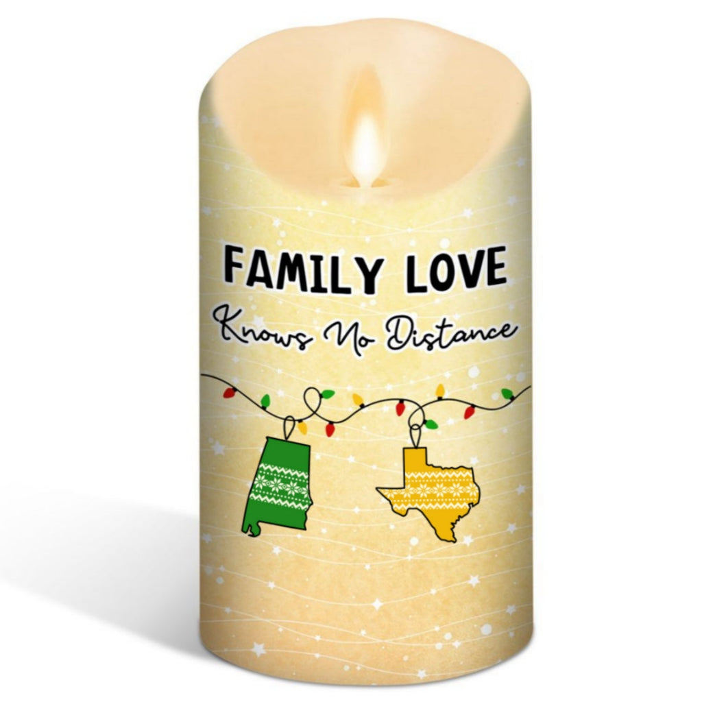 Family Love Knows No Distance - Personalized LED Candle