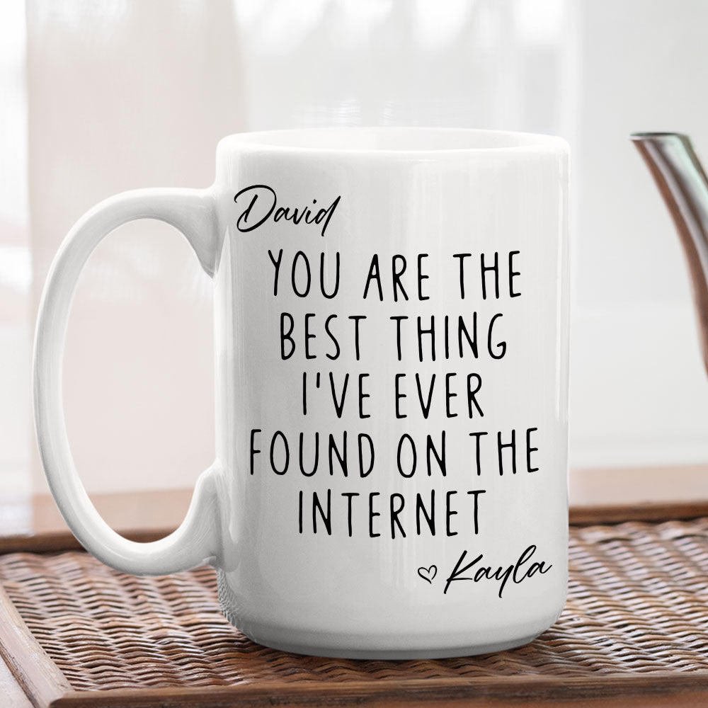 Custom Anniversary Keepsake Gifts For Couple • Best Thing I Ever Found - Personalized Coffee Mug