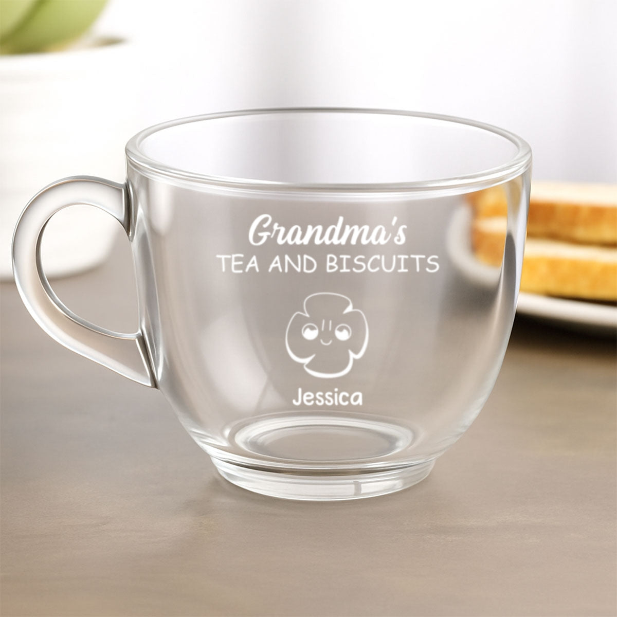 Sweet Moments Sweeter Treats - Personalized Glass Tea Cup