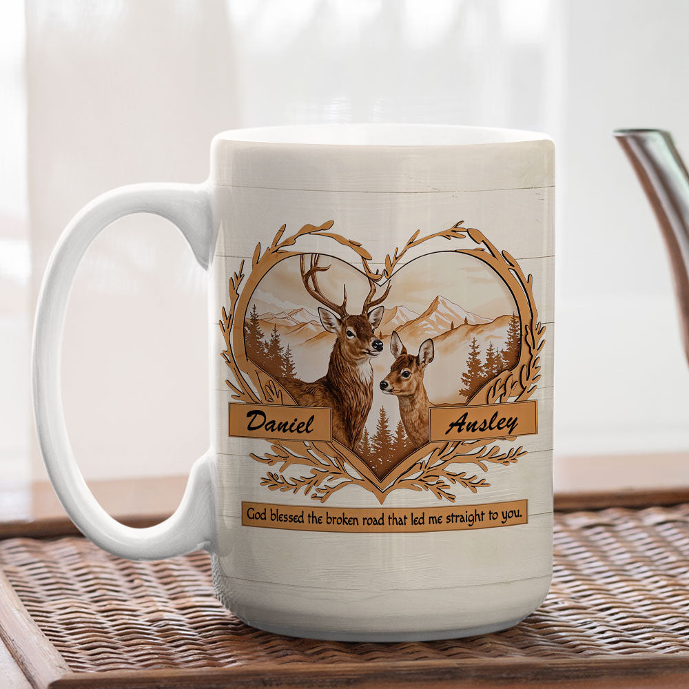 Custom Anniversary Keepsake Gifts For Couple • Deer Love - Personalized Coffee Mug