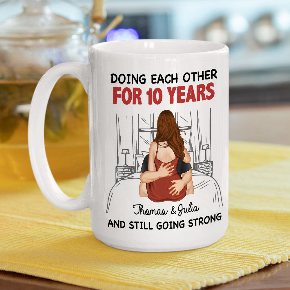 Custom Anniversary Keepsake Gifts For Couple • Doing Each Other For Years - Personalized Coffee Mug
