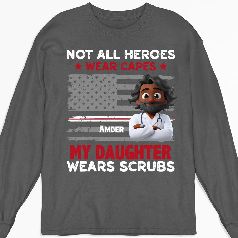 Custom Christmas & Birthday Gift for Dad, Grandpa • Not All Heroes Wear Capes - Personalized Shirt