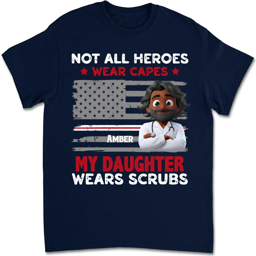 Custom Christmas & Birthday Gift for Dad, Grandpa • Not All Heroes Wear Capes - Personalized Shirt