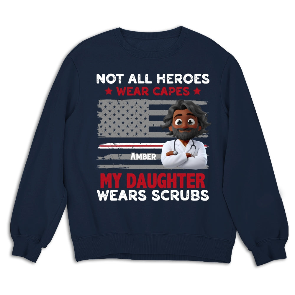 Custom Christmas & Birthday Gift for Dad, Grandpa • Not All Heroes Wear Capes - Personalized Shirt