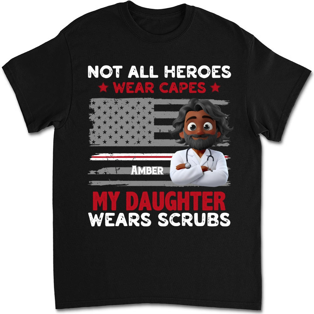 Custom Christmas & Birthday Gift for Dad, Grandpa • Not All Heroes Wear Capes - Personalized Shirt