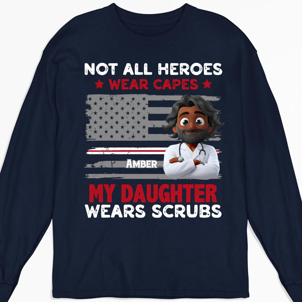 Custom Christmas & Birthday Gift for Dad, Grandpa • Not All Heroes Wear Capes - Personalized Shirt