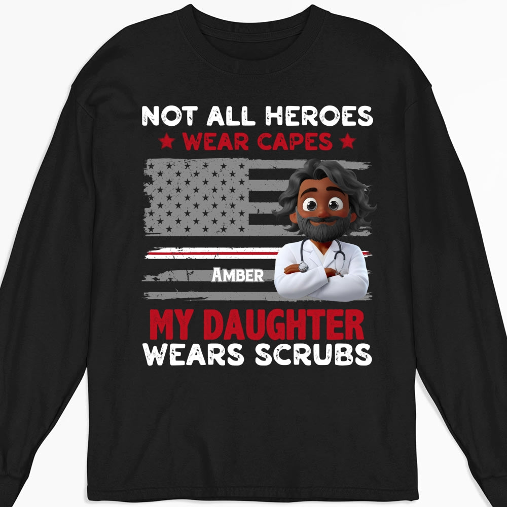 Custom Christmas & Birthday Gift for Dad, Grandpa • Not All Heroes Wear Capes - Personalized Shirt