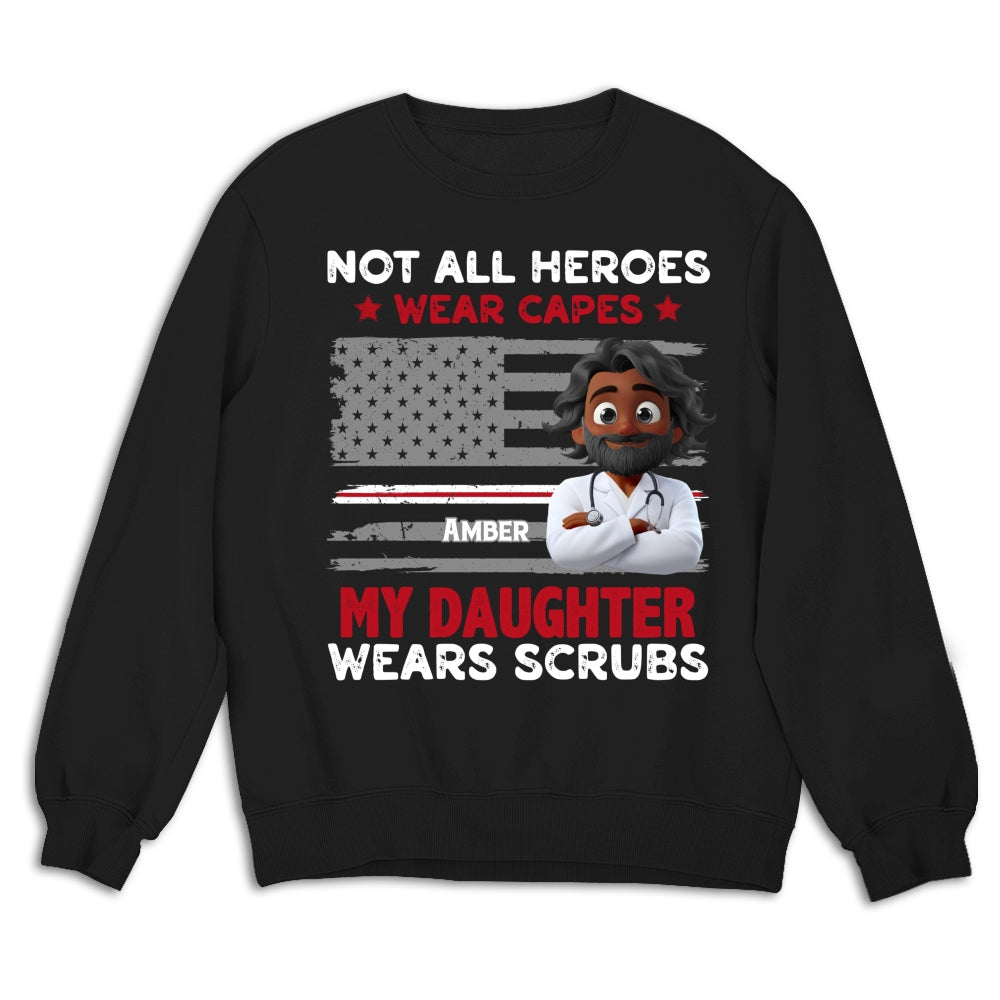 Custom Christmas & Birthday Gift for Dad, Grandpa • Not All Heroes Wear Capes - Personalized Shirt