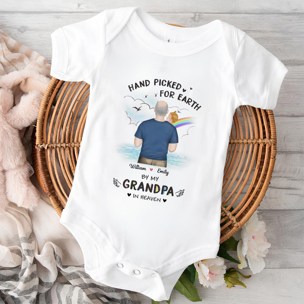 Hand Picked For Earth By - Personalized Baby Onesie