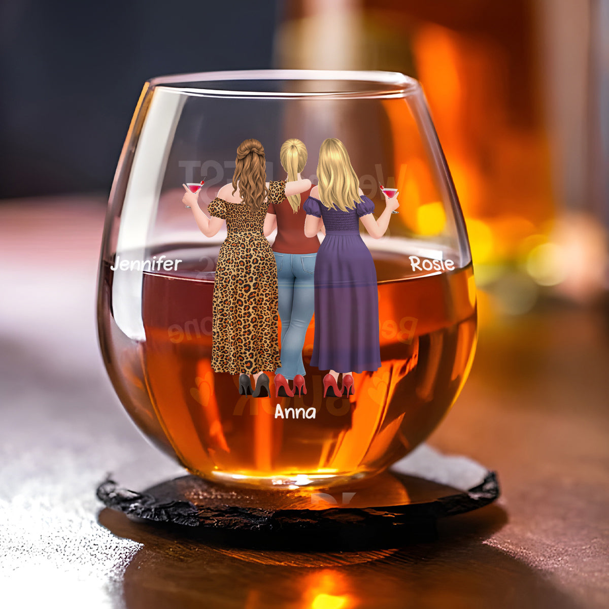 We Are Best Friends And No One Else - Personalized Wine Glass