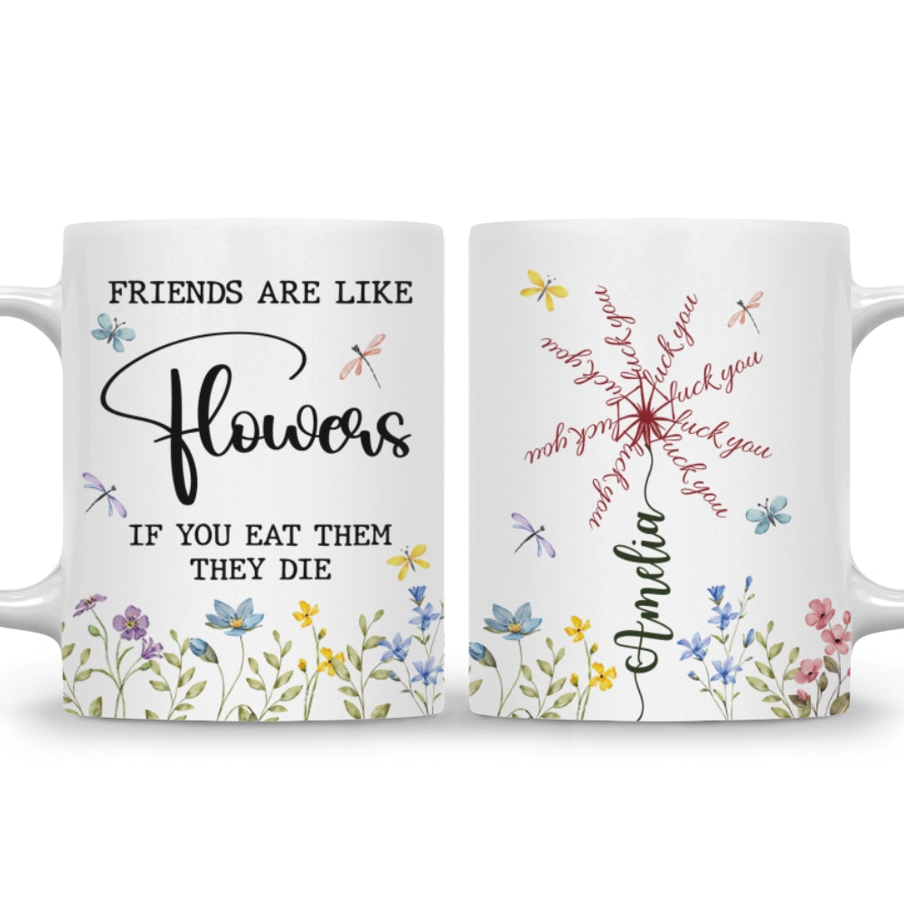 Custom Best Friend, Christmas & Birthday Friendship Keepsake Gift • Friends Wilt If You Munch - Personalized Coffee Mug