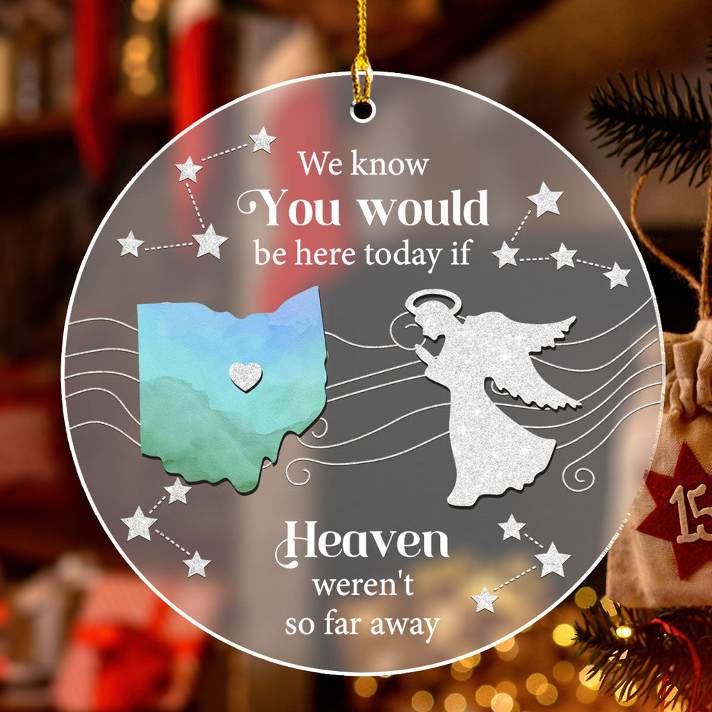 Custom Family Ornament, Christmas Gift for Family Members •  Heaven - Personalized Frosted Acrylic Ornament