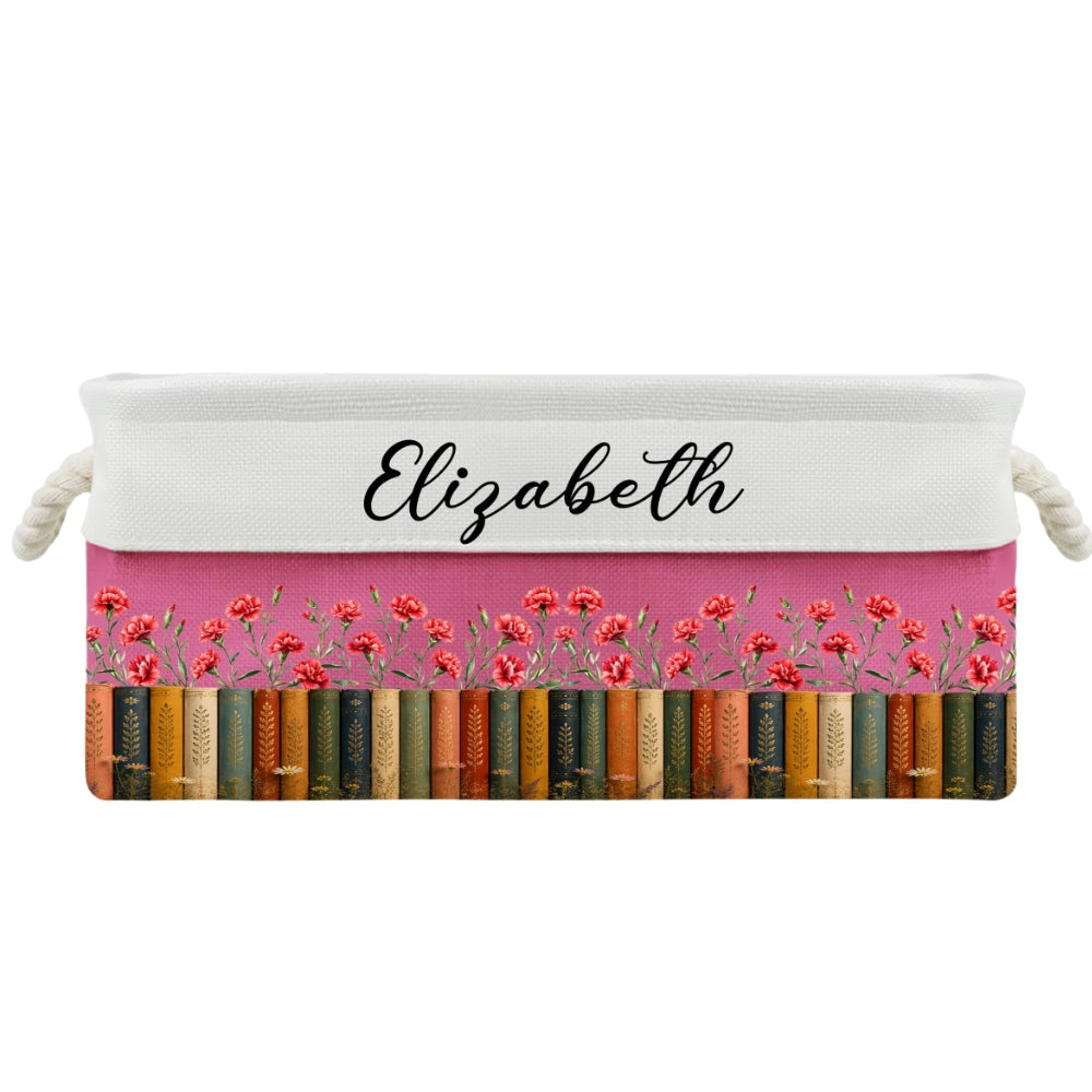 Bookshelf Flower Garden 1 - Personalized Storage Basket