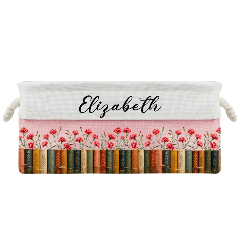 Bookshelf Flower Garden 1 - Personalized Storage Basket