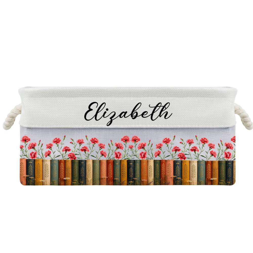 Bookshelf Flower Garden 1 - Personalized Storage Basket