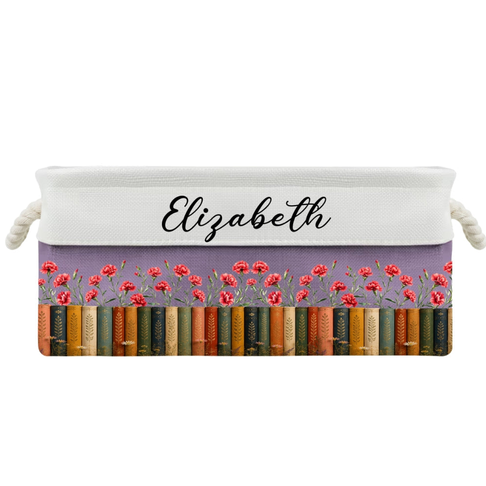 Bookshelf Flower Garden 1 - Personalized Storage Basket