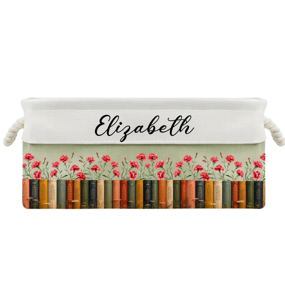 Bookshelf Flower Garden 1 - Personalized Storage Basket