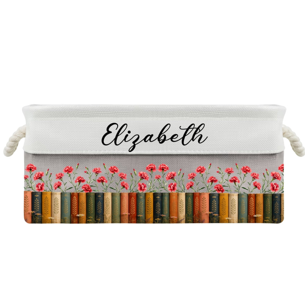 Bookshelf Flower Garden 1 - Personalized Storage Basket