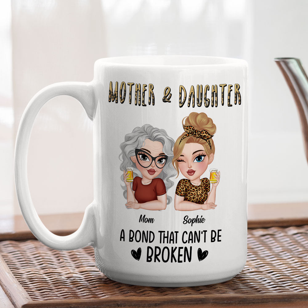 Custom Christmas & Birthday Gift for Daughter • A Bond That Can't Be Broken - Personalized Coffee Mug