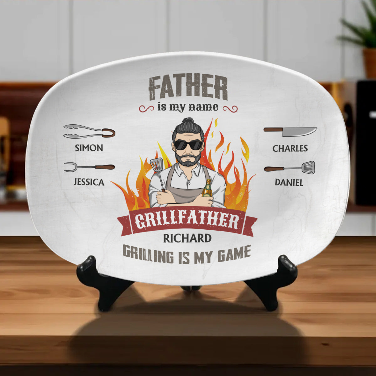 Grilling Is My Game - Personalized Platter