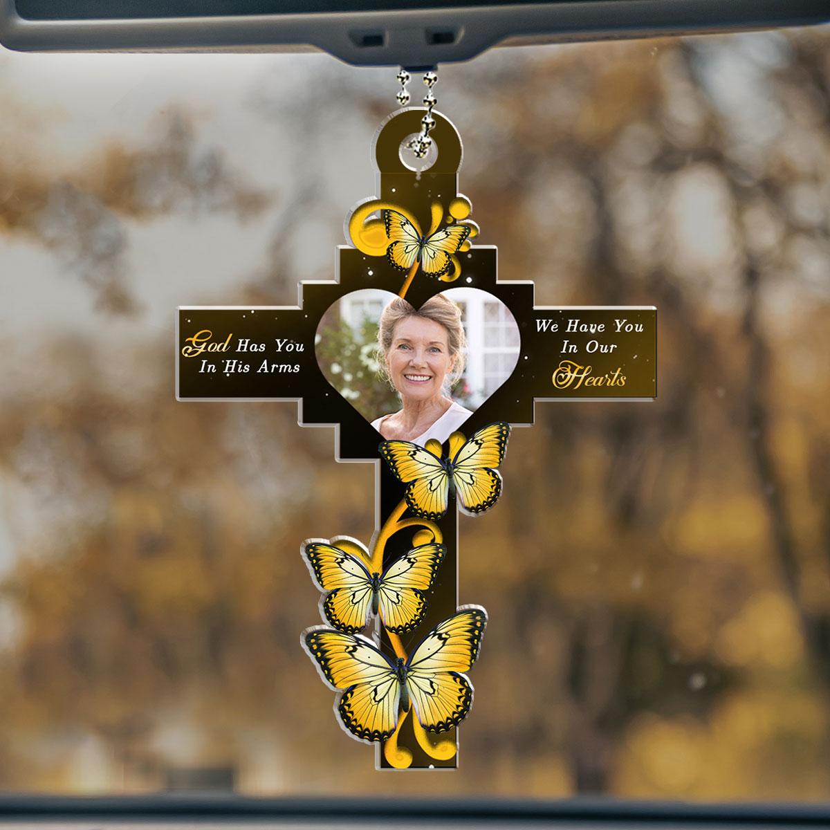 God Has You - Personalized Car Ornament
