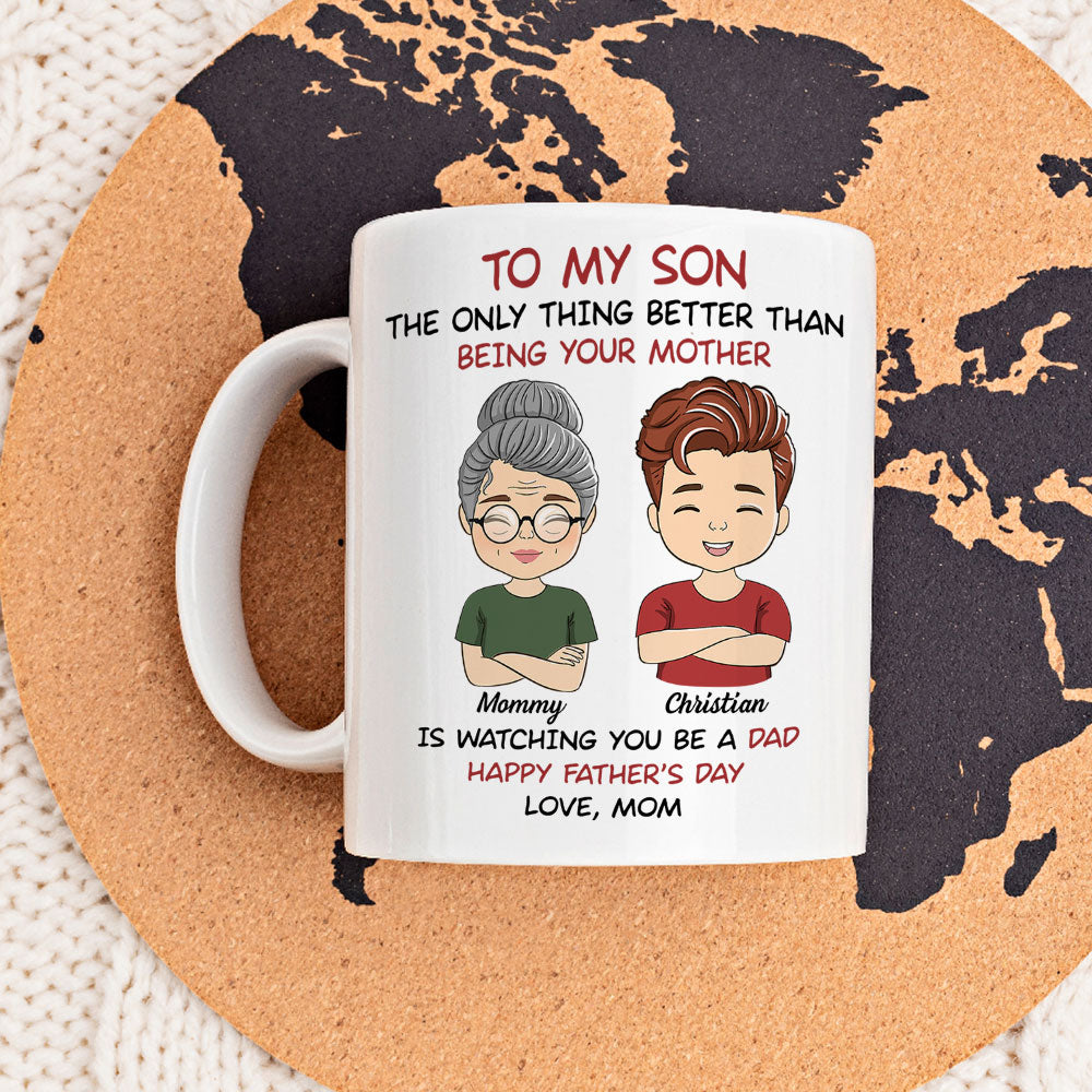 Custom Christmas & Birthday Gift for Son • From Mom To Son - Personalized Coffee Mug