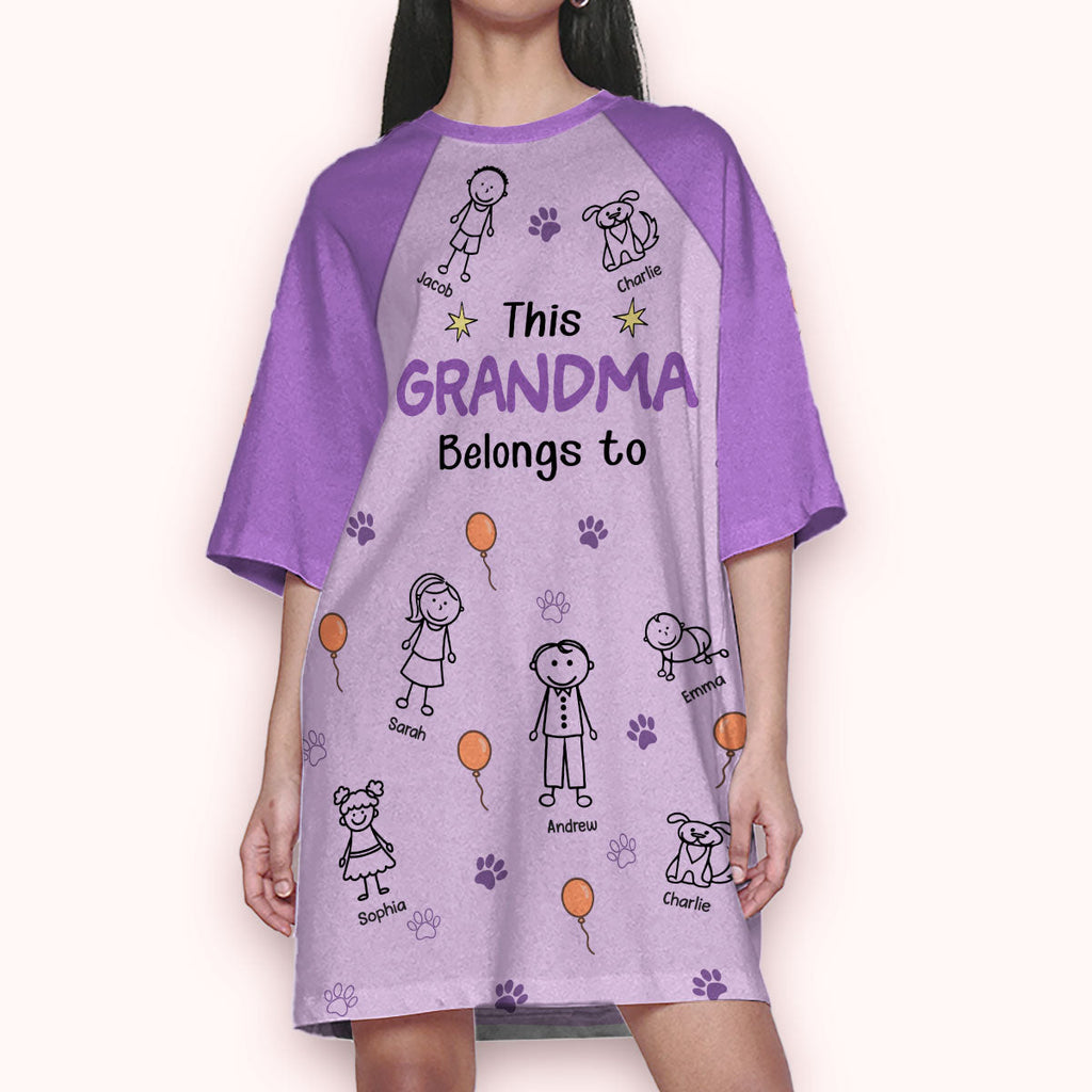 This Grandma Is Ours - Personalized 3/4 Sleeve Dress