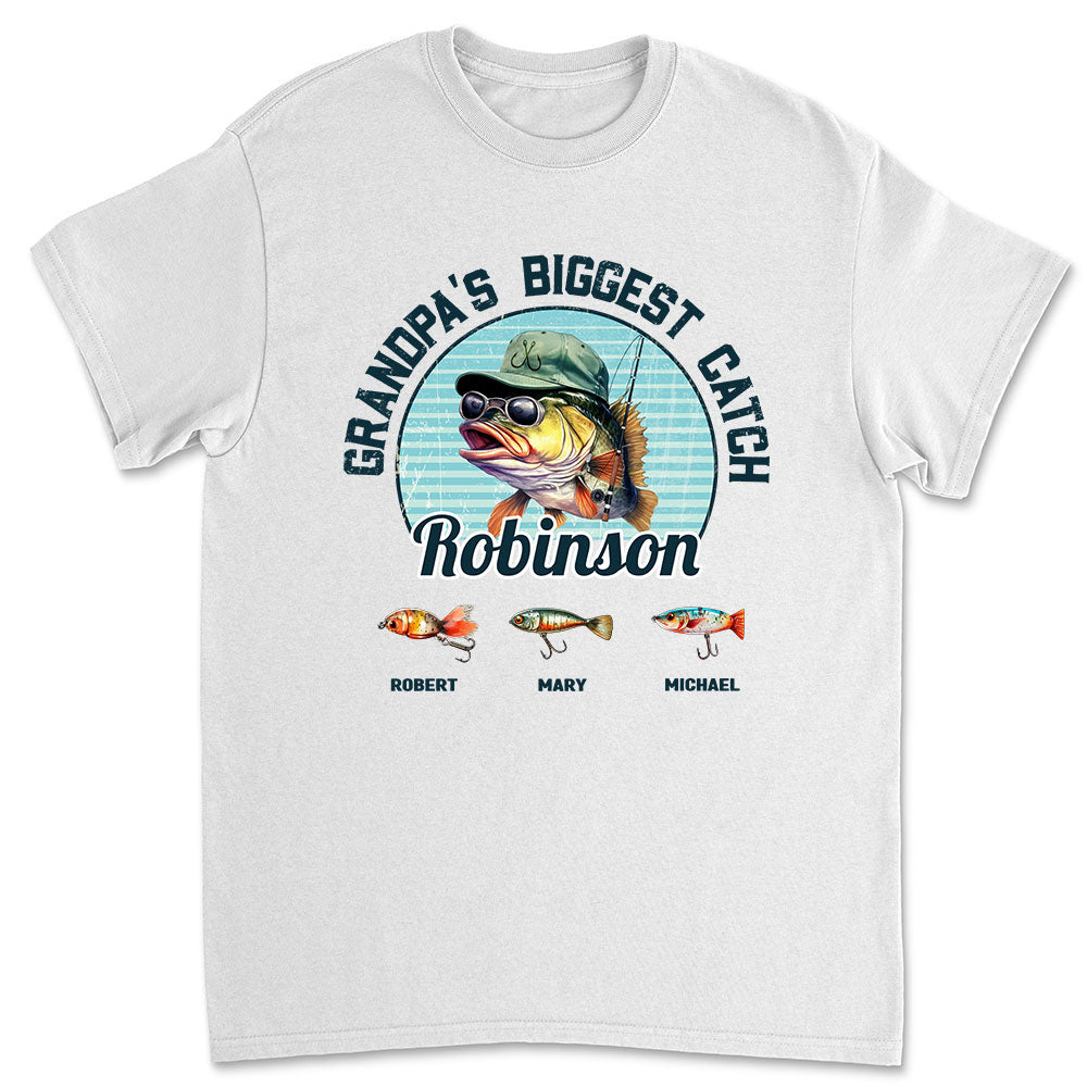 Custom Christmas & Birthday Gift for Dad, Grandpa • Biggest Catch - Personalized Shirt