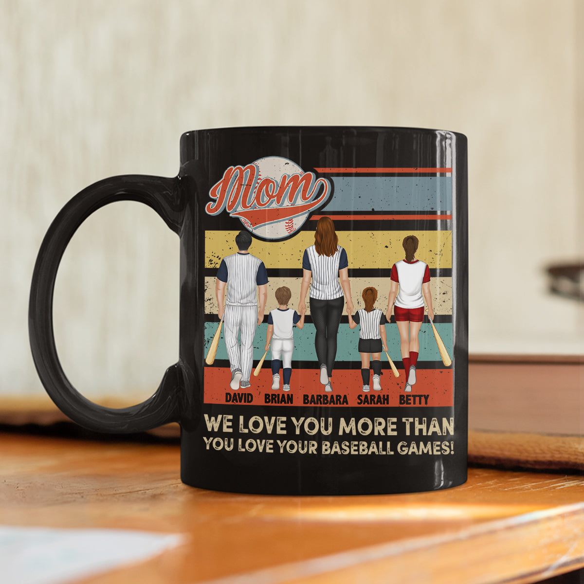 Custom Christmas & Birthday Gift for Dad • I Love You More Than You Love Your Baseball Games - Personalized Coffee Mug