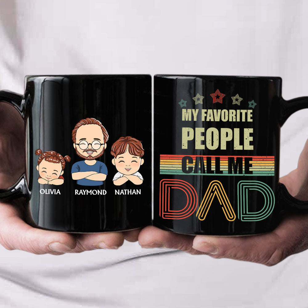 Custom Christmas & Birthday Gift for Dad • My Favorite People Call Me Papa - Personalized Coffee Mug